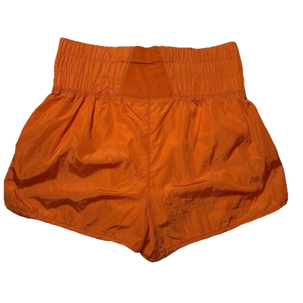 Free People Movement Women's Orange Flowy Athletic Shorts Size Large Fits Like M - Picture 2 of 8